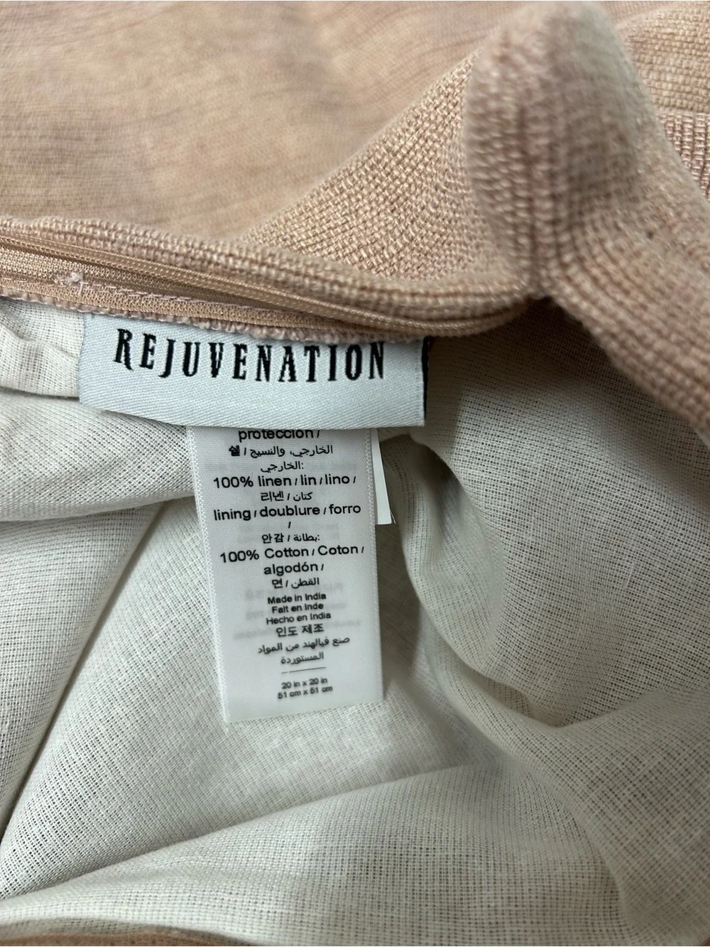Rejuvenation textured linen pillow cover